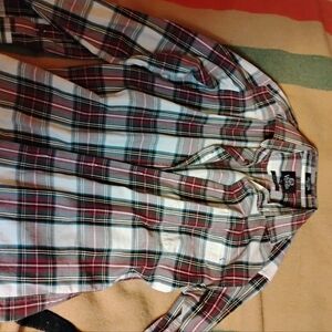 Medium Men's Viyella Plaid Or Tartan Shirt